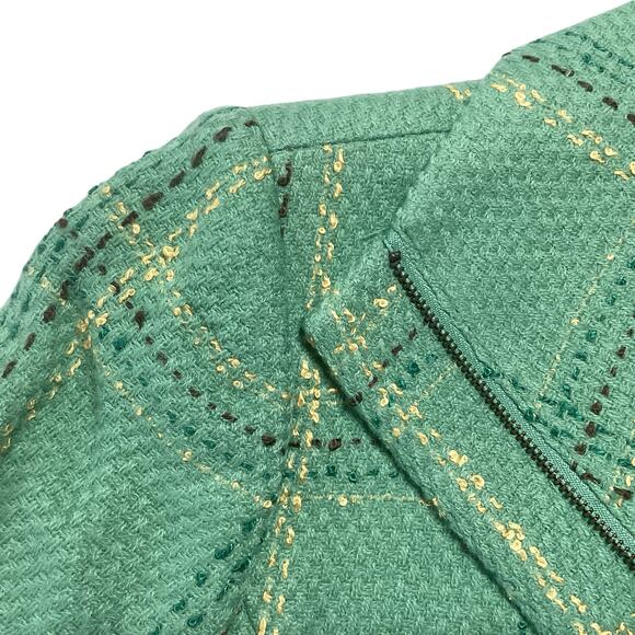 A Line Plaid Coat - Picture 5 of 8